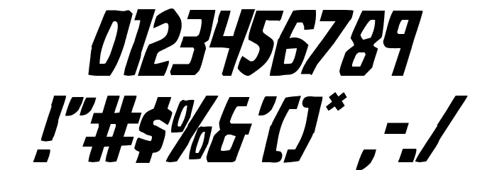 Grim Ghost Italic Font OTHER CHARS