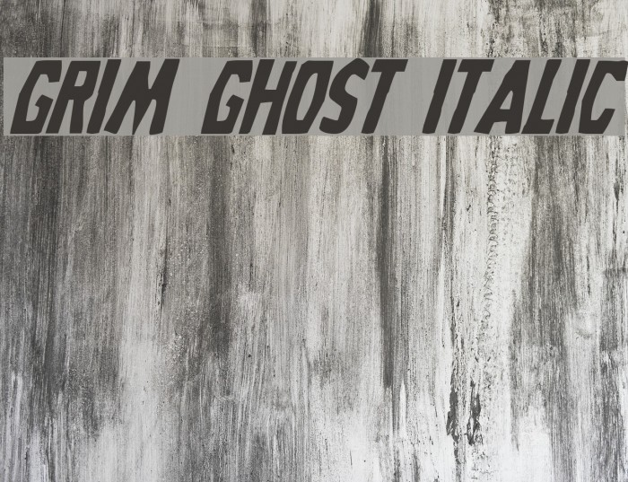 Grim Ghost Italic Font examples