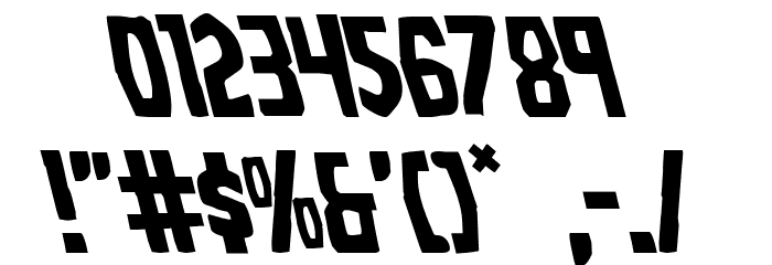 Grim Ghost Leftalic Font OTHER CHARS