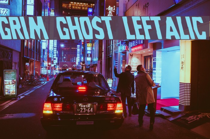 Grim Ghost Leftalic Font examples
