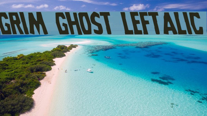 Grim Ghost Leftalic Font examples