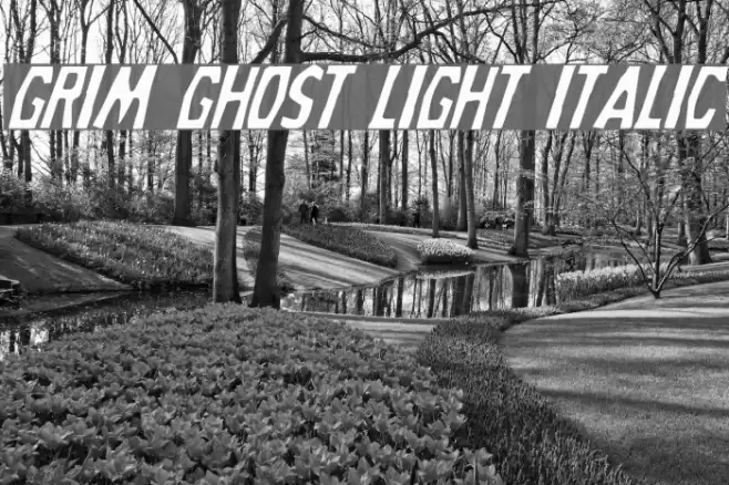 Grim Ghost Light Italic Font examples