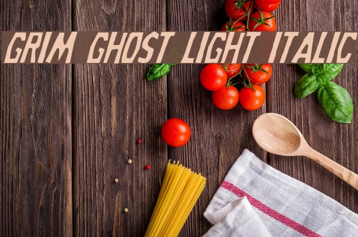 Grim Ghost Light Italic Example 2