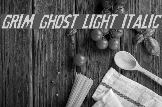 Grim Ghost Light Italic Font examples