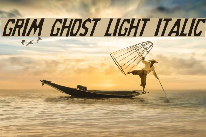 Grim Ghost Light Italic Example 3
