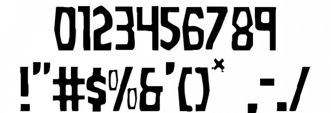 Grim Ghost Light Font OTHER CHARS