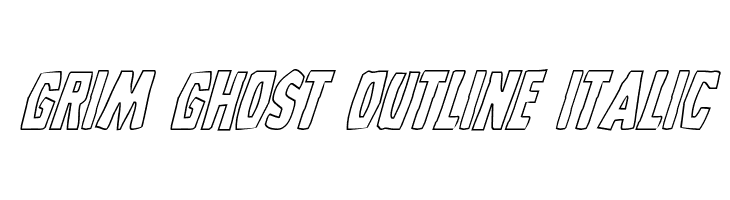 Grim Ghost Outline Italic  font caratteri gratis