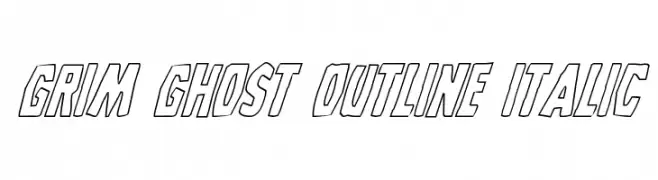 Grim Ghost Outline Italic  Fuentes Gratis Descargar