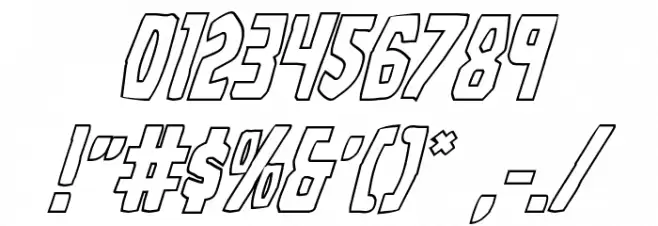 Grim Ghost Outline Italic