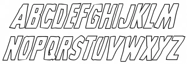 Grim Ghost Outline Italic Polices MAJUSCULES