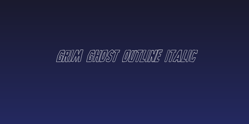 Grim Ghost Outline Italic Social Header