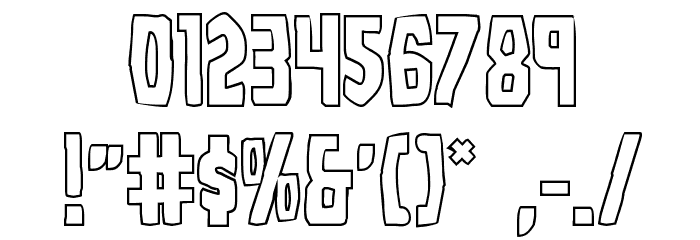 Grim Ghost Outline Regular Font OTHER CHARS