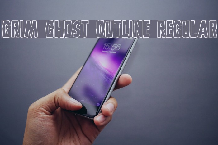 Grim Ghost Outline Regular Font examples