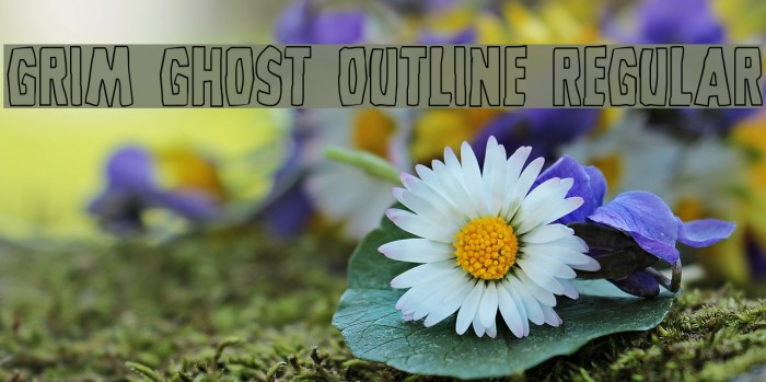 Grim Ghost Outline Regular Font examples
