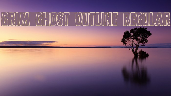 Grim Ghost Outline Regular Font examples