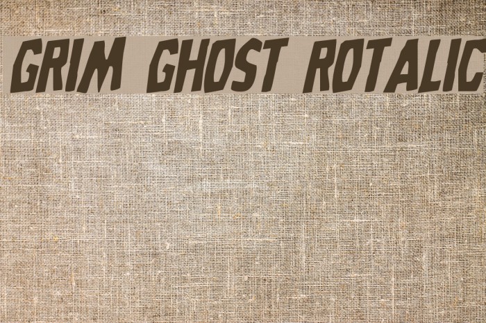 Grim Ghost Rotalic Font examples