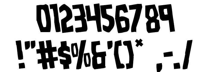 Grim Ghost Rotated Font OTHER CHARS