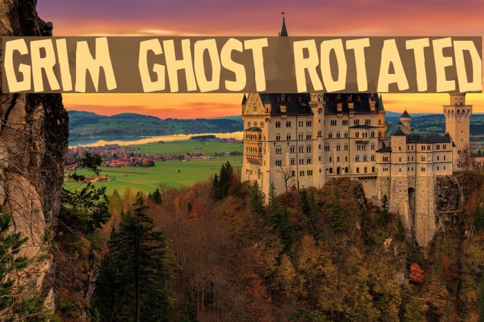 Grim Ghost Rotated Font examples