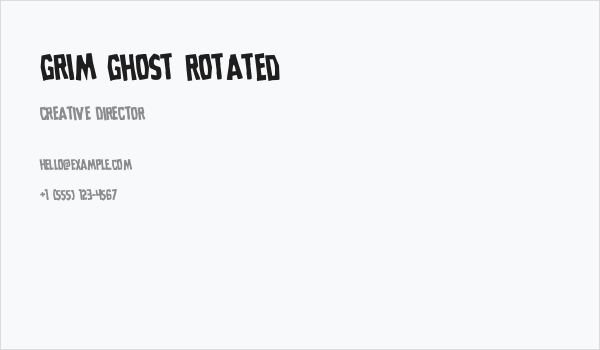 Grim Ghost Rotated Business Card