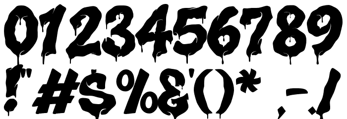 Grime Slime - Dripping Font OTHER CHARS