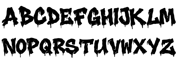 Grime Slime - Dripping Font UPPERCASE