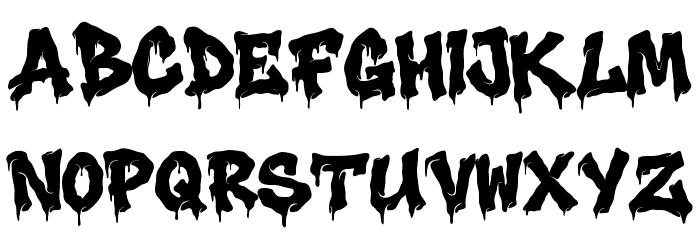 Grime Slime - Dripping Font LOWERCASE