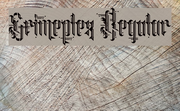 Grimeplex Regular Font examples