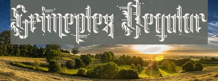 Grimeplex Regular Font examples