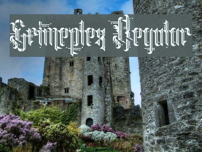 Grimeplex Regular Font examples