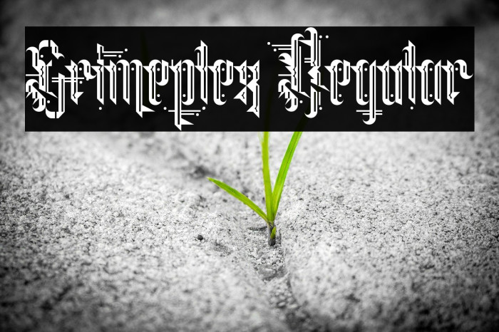Grimeplex Regular Font examples