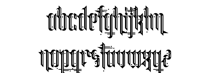 Grimeplex Regular Font LOWERCASE