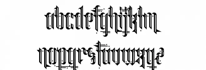 Grimeplex Regular Font LOWERCASE