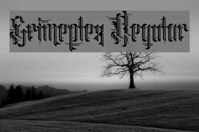 Grimeplex Regular Font examples