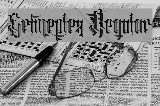 Grimeplex Regular Font examples