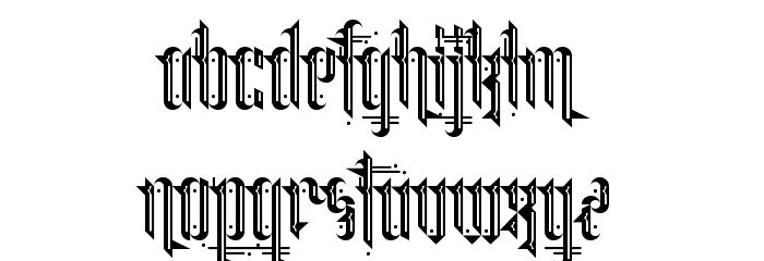 Grimeplex Regular Font LOWERCASE