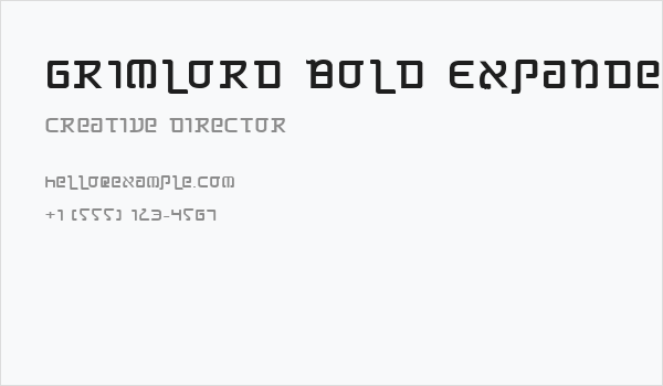 Grimlord Bold Expanded Business Card