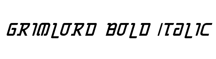 Grimlord Bold Italic Font