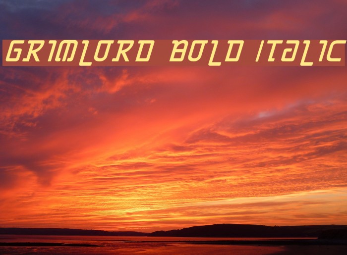 Grimlord Bold Italic Font examples