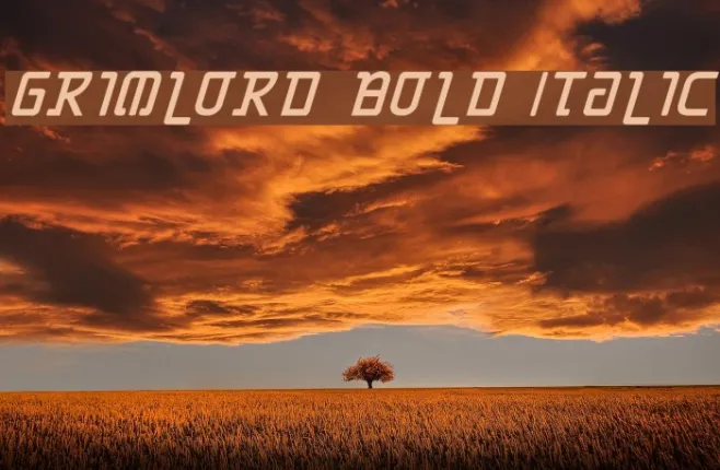Grimlord Bold Italic Example 2