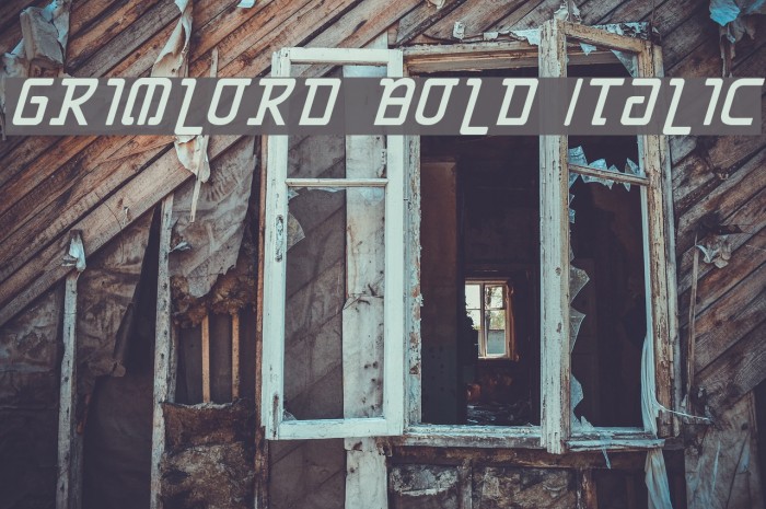 Grimlord Bold Italic Font examples