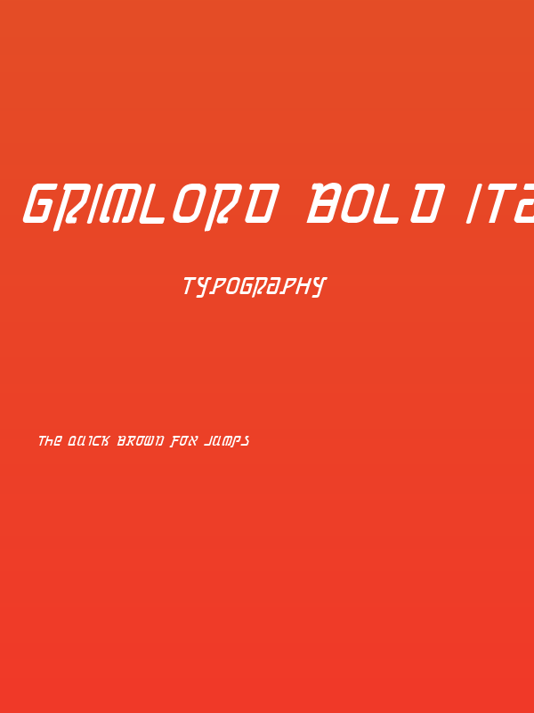 Grimlord Bold Italic Poster