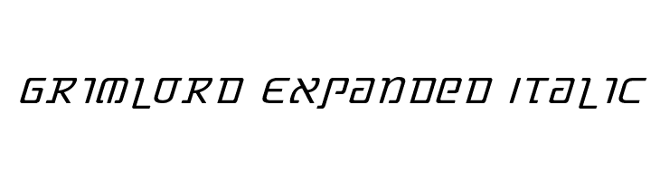 Grimlord Expanded Italic Font