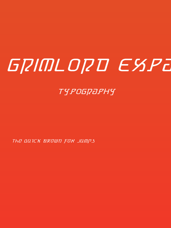 Grimlord Expanded Italic Poster
