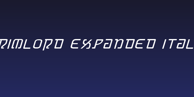 Grimlord Expanded Italic Social Header