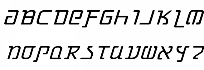 Grimlord Expanded Italic फ़ॉन्ट लोअरकेस