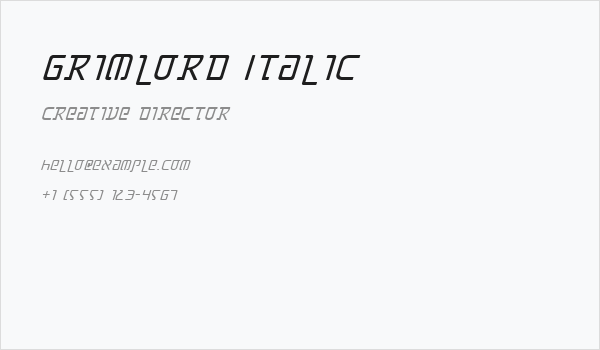 Grimlord Italic Business Card