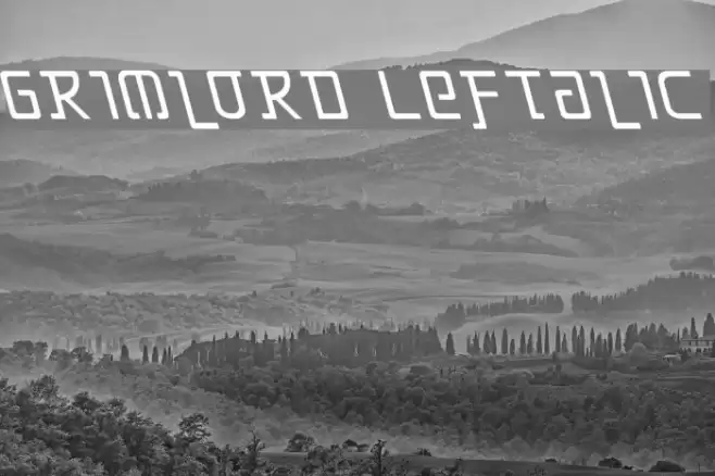 Grimlord Leftalic Font examples