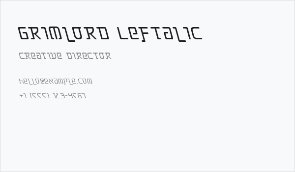 Grimlord Leftalic Business Card