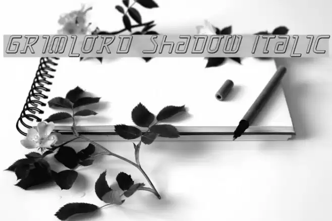 Grimlord Shadow Italic Font examples