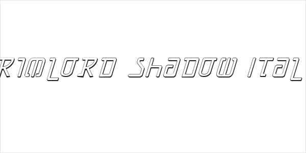 Grimlord Shadow Italic Logo